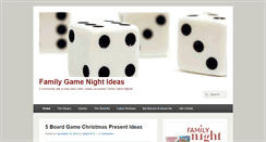 Desktop Screenshot of familygamenightideas.com