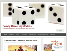 Tablet Screenshot of familygamenightideas.com